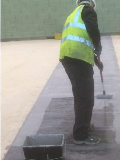 Concrete slab repair in progress at East Riding Leisure