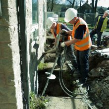 Installation of micro-piles at Malthouse Lane Flats