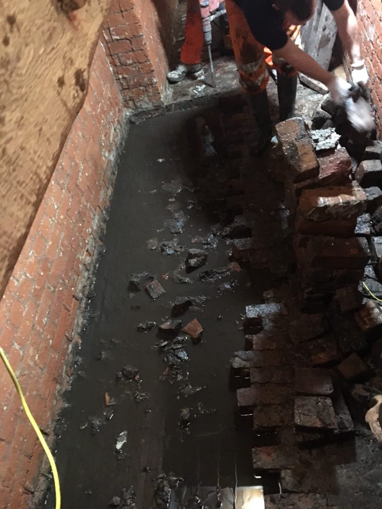 Basement before using Sika 1 system to waterproof and prevent water ingress