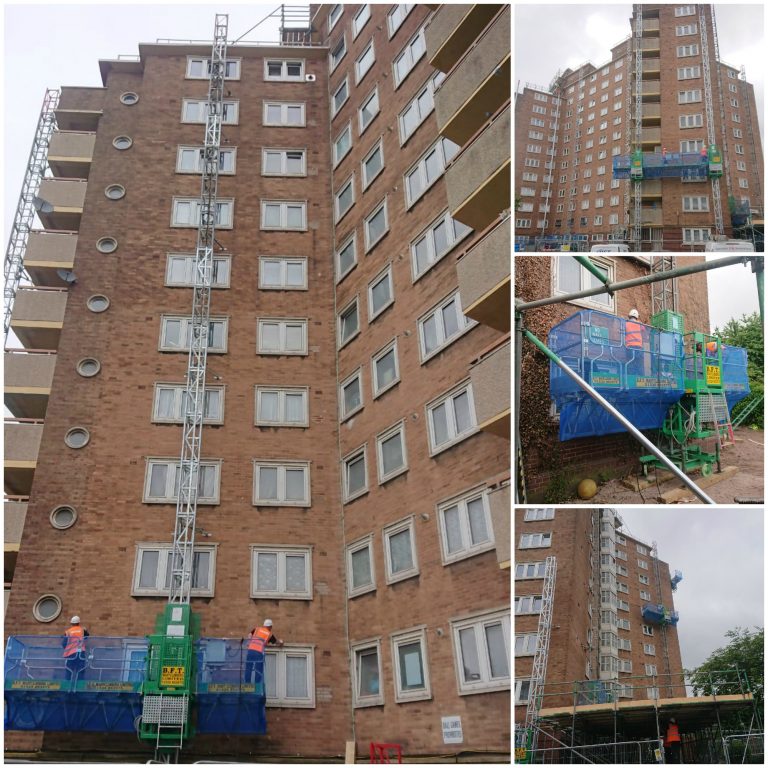 Birmingham Hi-Rise Tower working from mast climbers