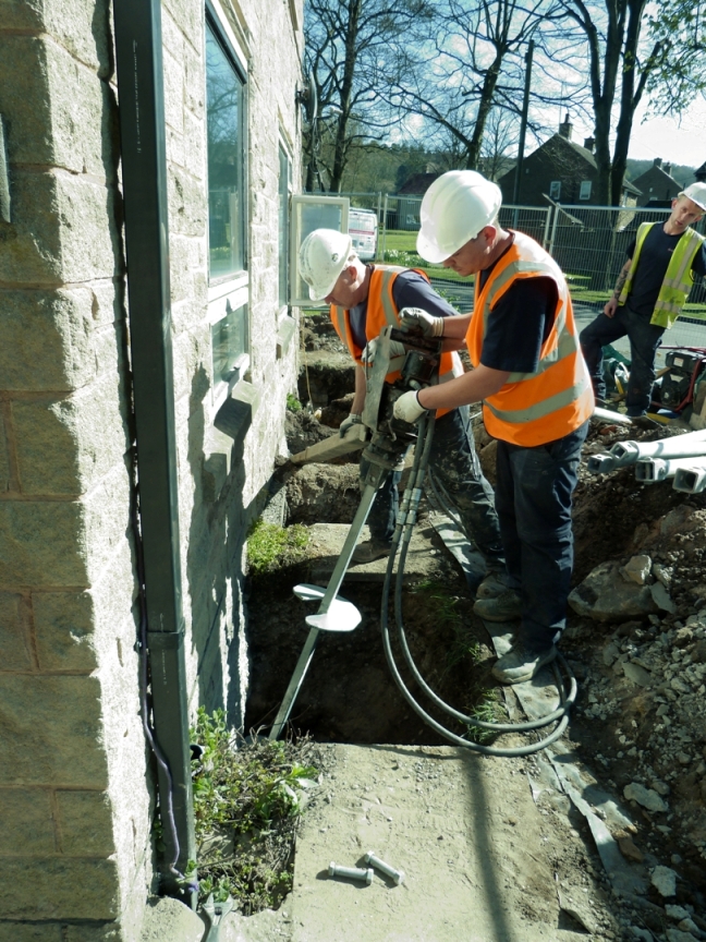 Installation of micro-piles at Malthouse Lane Flats