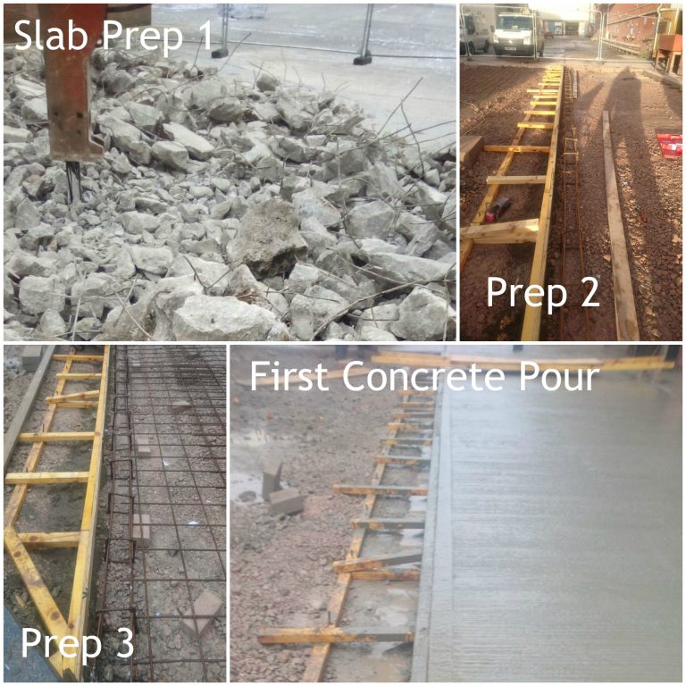 Step by step replacement of defective concrete slab
